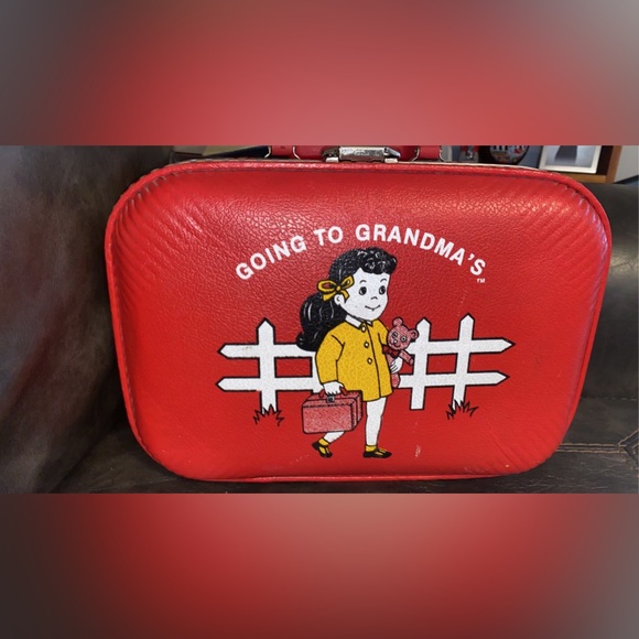 Going to grandmas vintage suitcase